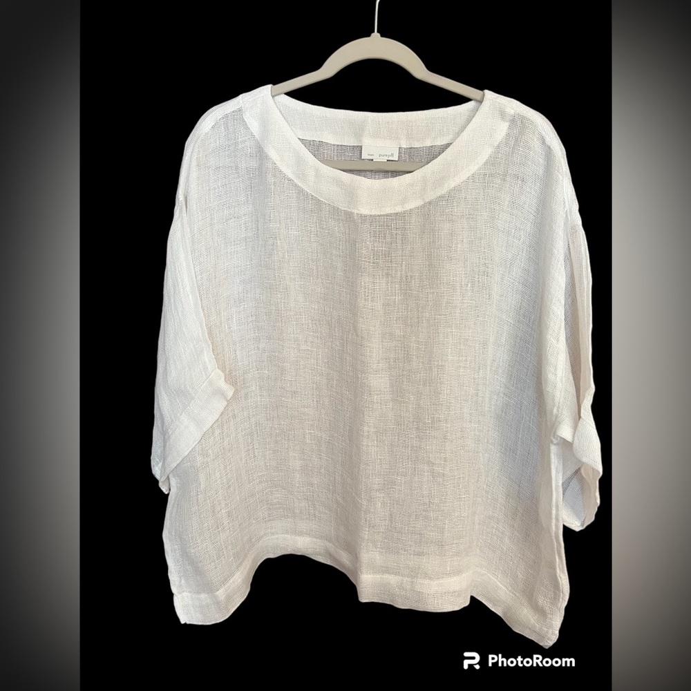 *NWT* linen tunic from JJill in pure white size S